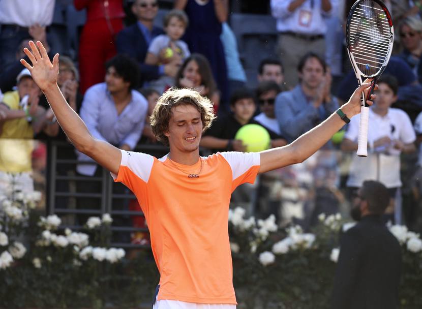 Alexander Zverev a 20 anni è il vincitore degli Internazionali di tennis a Roma. Reuters